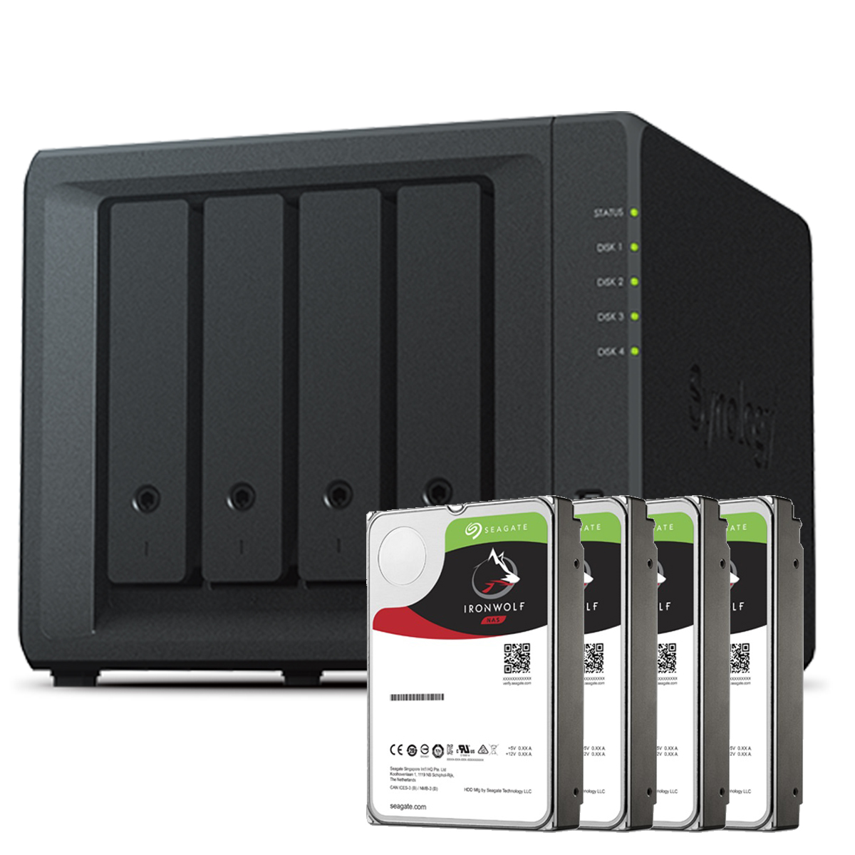 4-Bay Synology DiskStation DS423+ NAS + 4x 14TB Seagate IronWolf PRO NAS 