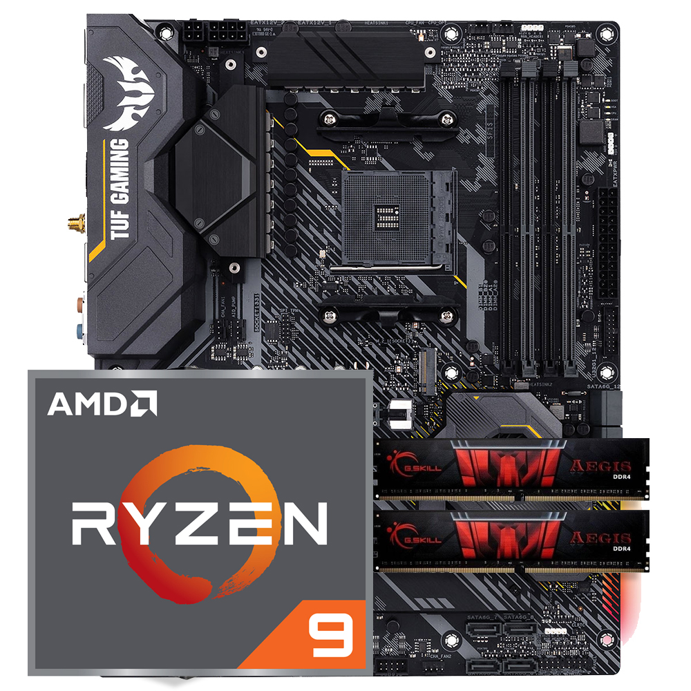 Aufrüstkit AMD Ryzen 9 5950X (16x 3,7GHz) + 32GB RAM + ASUS TUF Gaming X570-Plus WI-FI Mainboard 