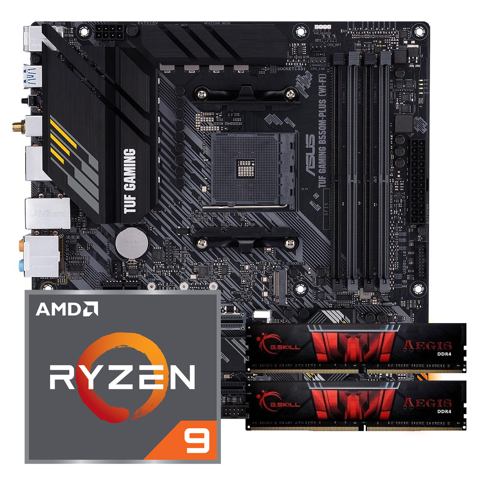 Aufrüstkit AMD Ryzen 9 5950X (16x 3,4GHz) + 16GB RAM + ASUS TUF Gaming B550M Plus Wi-Fi Mainboard 