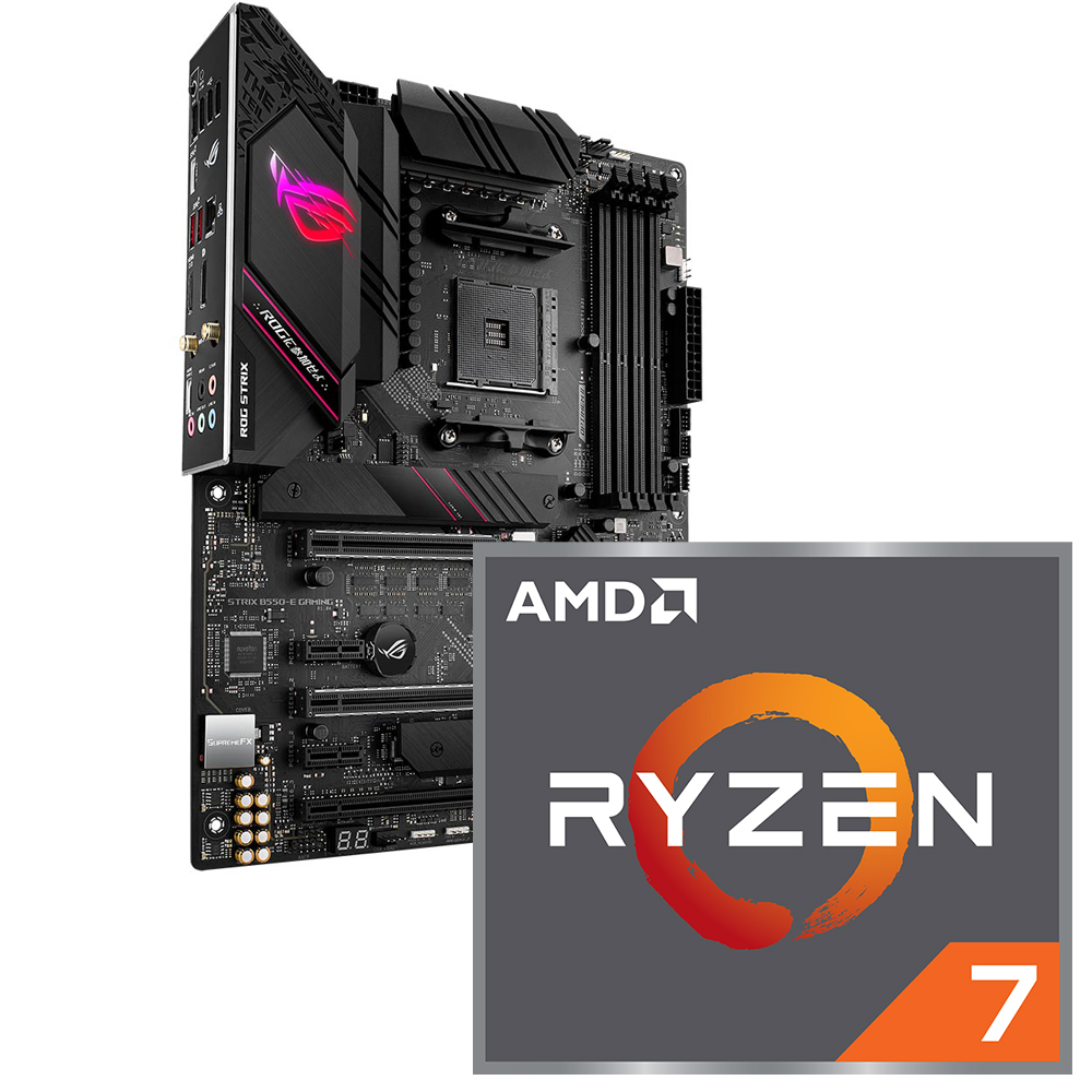 Aufrüstkit AMD Ryzen 7 5800X + ASUS ROG Strix B550-E Gaming WiFi Mainboard 