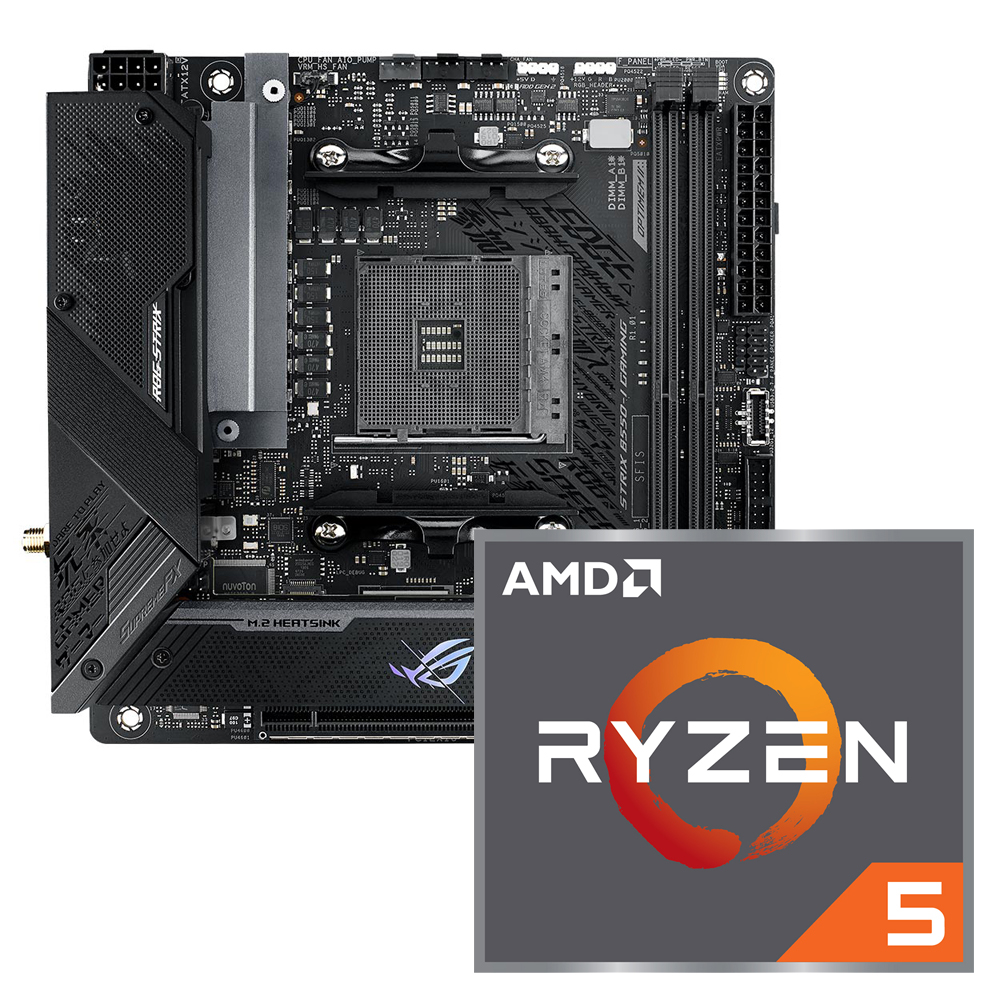 Aufrüstkit AMD Ryzen 5 5600X (6x 3,7GHz) + ASUS ROG Strix B550-I Gaming Mainboard 