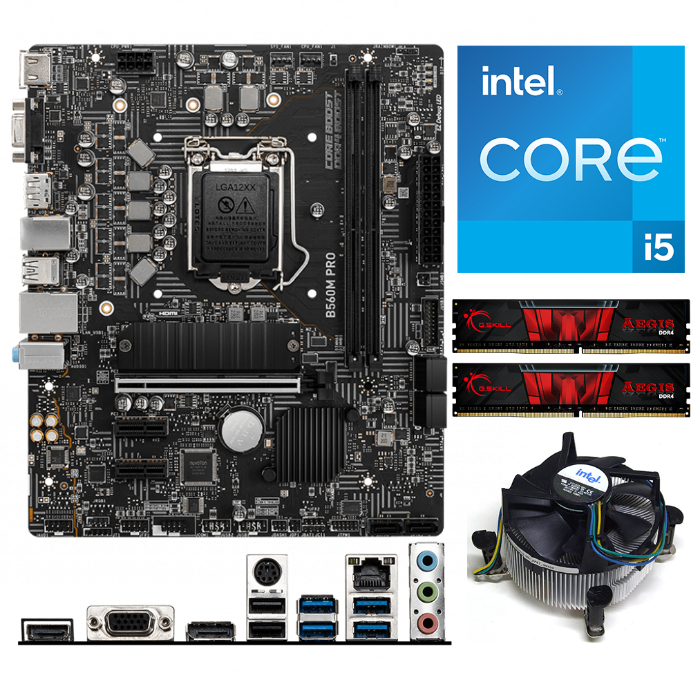 Aufrüstkit Intel i5-11400 (6x 2,6GHz) + 16GB RAM + MSI B560M Pro Mainboard 