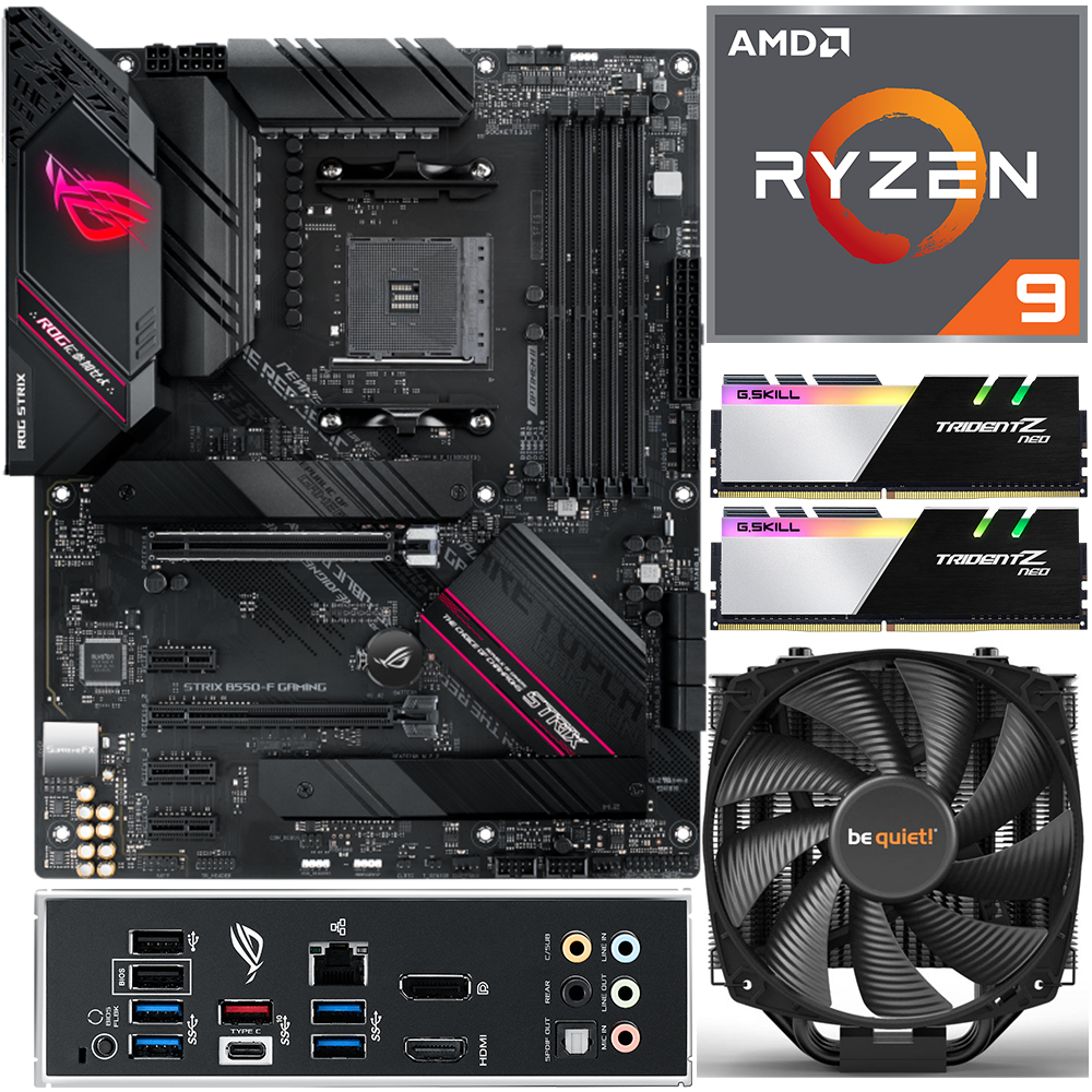 Aufrüstkit AMD Ryzen 9 5950X (16x 3,4GHz) + 32GB RAM + ASUS ROG Strix B550-F Gaming Mainboard 