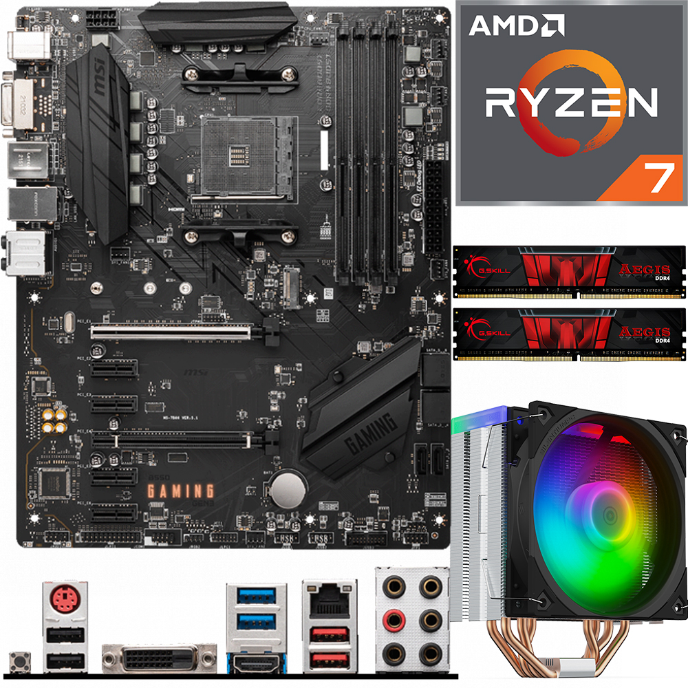 Aufrüstkit AMD Ryzen 5 Pro 5600G + 16GB RAM + MSI B550 Gaming Gen3 Mainboard 