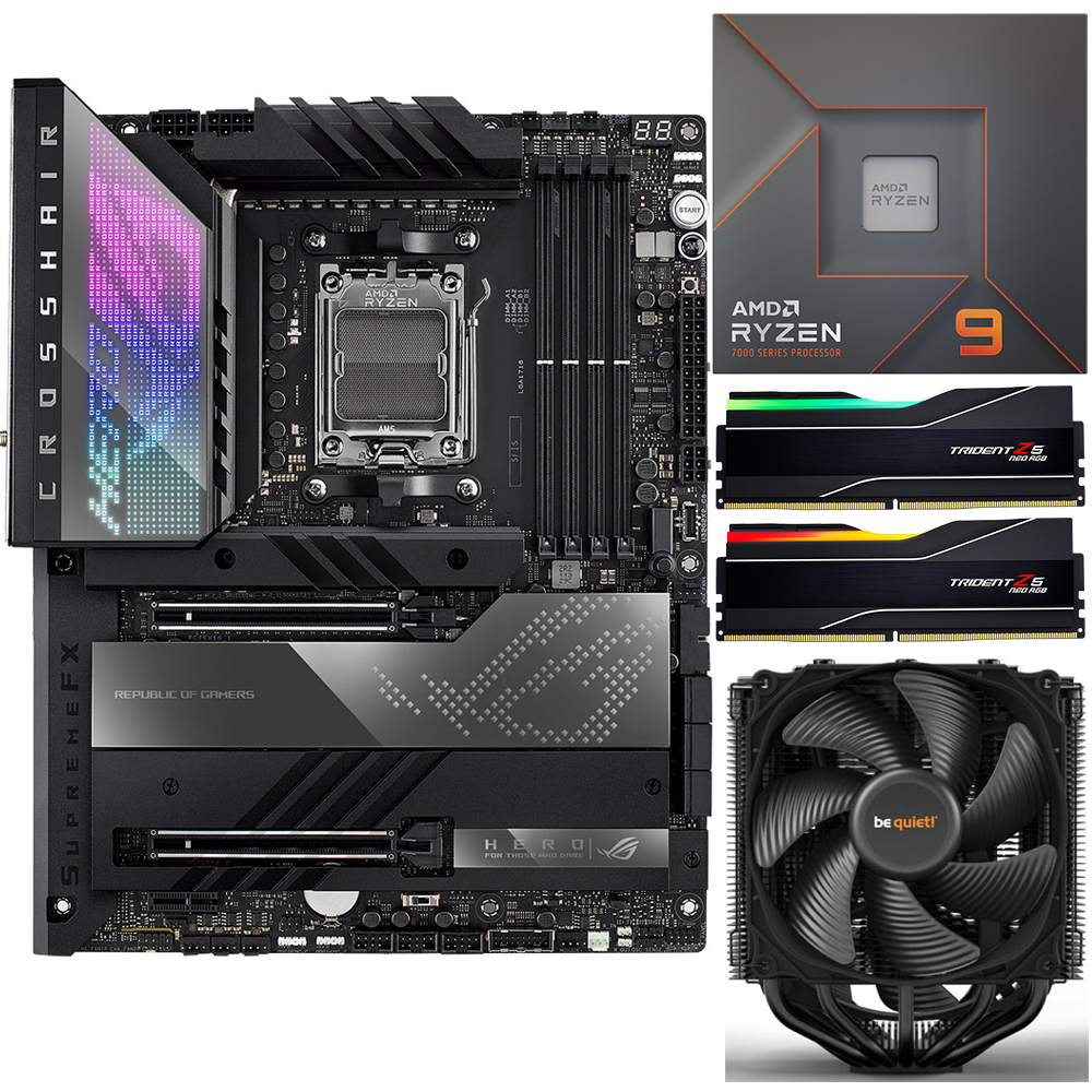 Aufrüstkit AMD Ryzen 9 7900X + 32GB RAM + ASUS ROG Crosshair X670E Hero Mainboard 