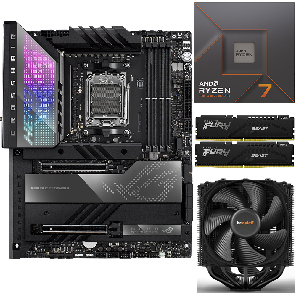 Aufrüstkit AMD Ryzen 7 7700X + 32GB RAM + ASUS ROG Crosshair X670E Hero Mainboard 