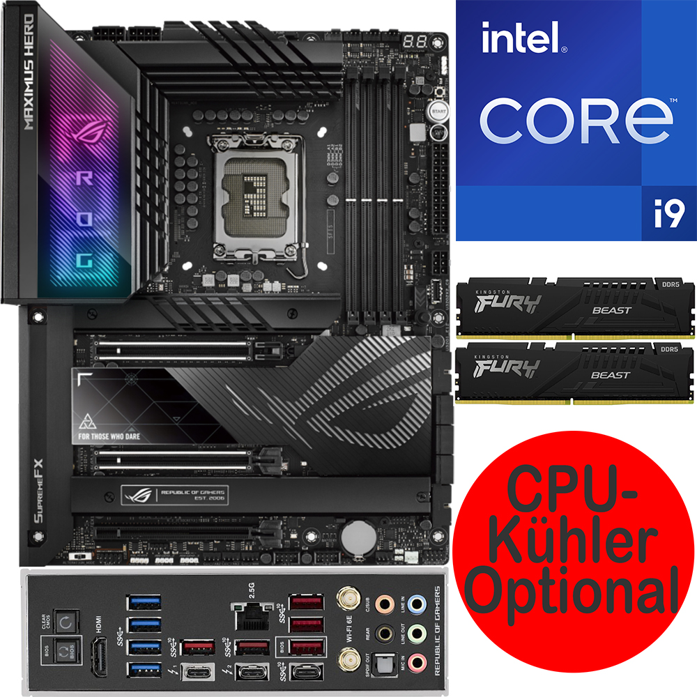 Aufrüstkit Intel i9-13900K (8x 3,0GHz, 16x 2,2GHz) + 32GB Aufrüstkit Intel i9-13900K (8x 3,0GHz, 16x 2,2GHz) + 32GB