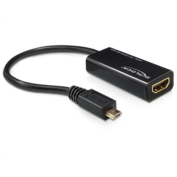 Delock Adapter MHL Micro USB Stecker > HDMI Buchse | 04043619653140 Delock Adapter MHL Micro USB Stecker > HDMI Buchse | 04043619653140