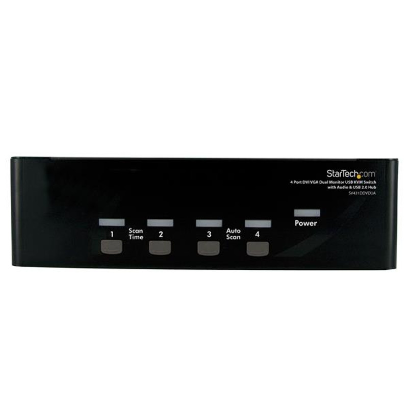 4 Port StarTech SV431DDVDUA DVI USB KVM Switch für 4 PCs mit DVI/VGA Monitor 