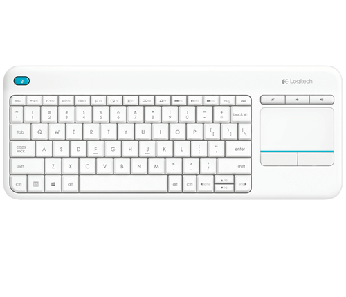 Logitech K400 Plus Tv Tastatur RF Wireless QWERTZ Deutsch Weiß 