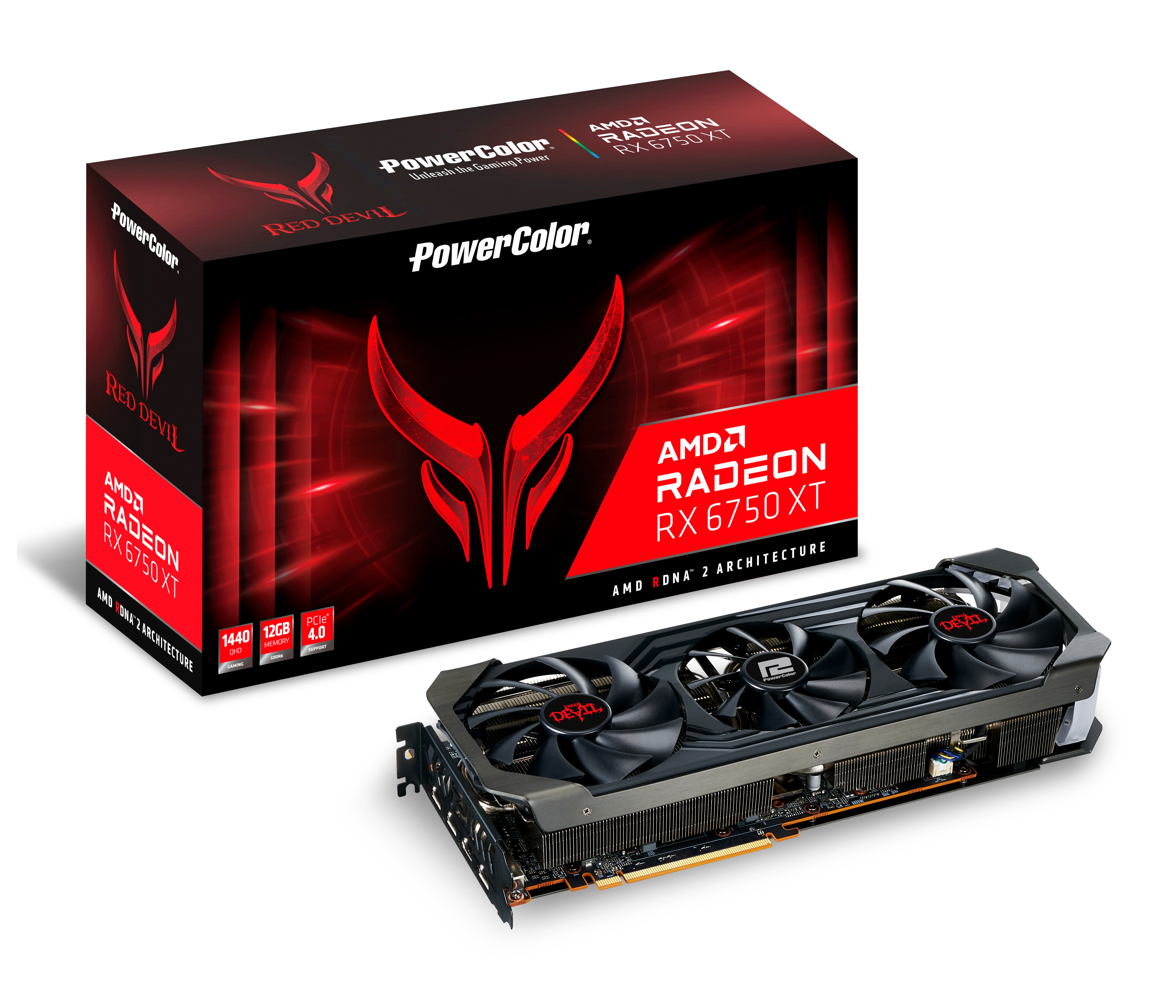 PowerColor Red Devil AXRX 6750XT 12GBD6-3DHE/OC Grafikkarte AMD Radeon RX 6750 XT 12 GB GDDR6 
