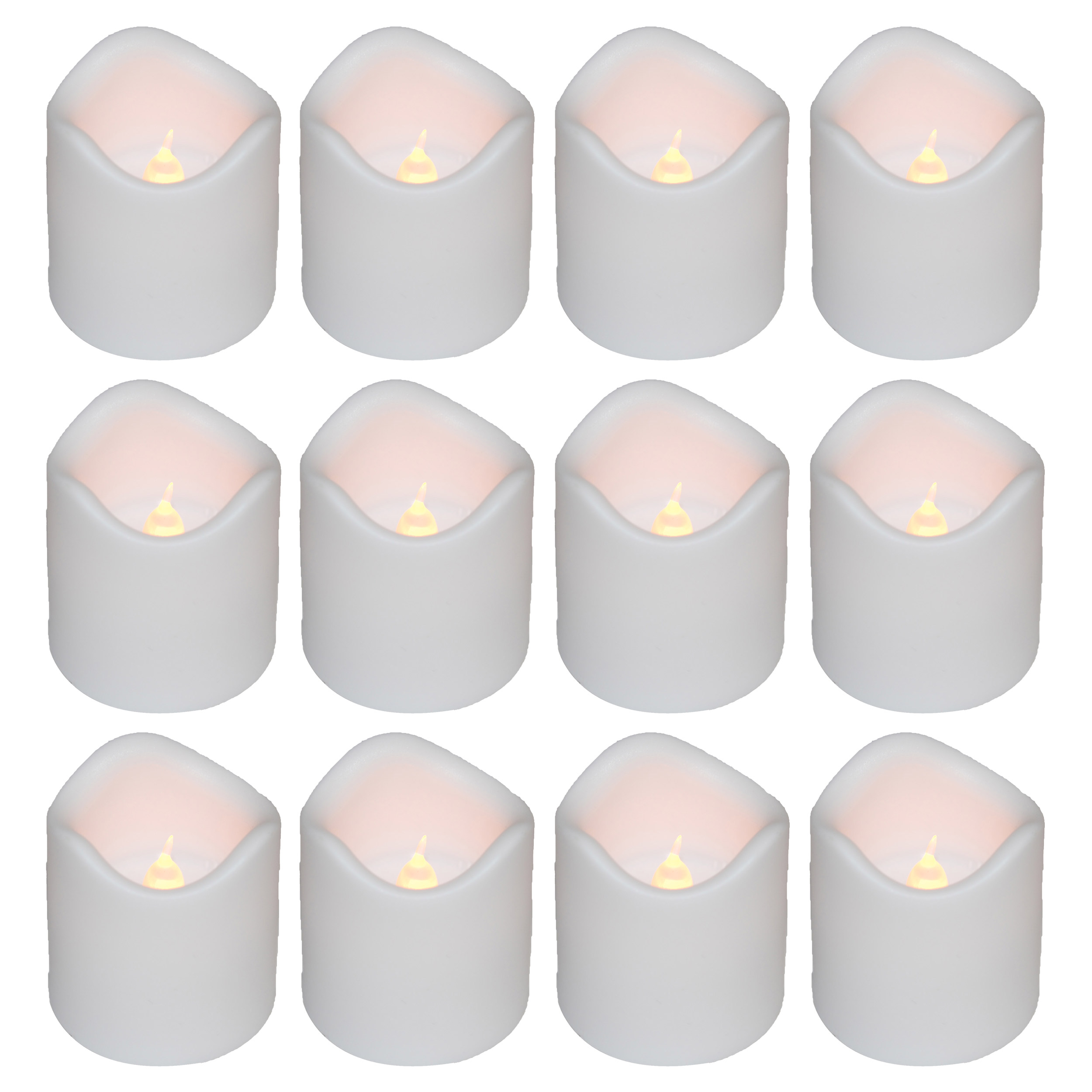 LED Kerze Weiß (12er Packung) 